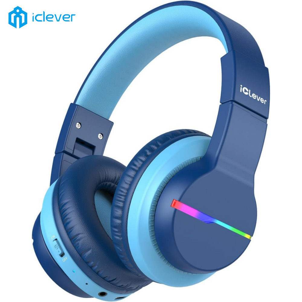 Anc Wireless Over Ear Headphones - iClever BTH12, Headphone Bluetooth untuk Anak-anak,