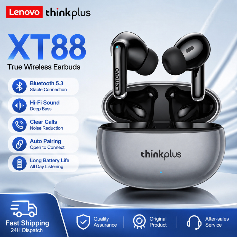 Anc Wireless Over Ear Headphones - Headset Nirkabel Bluetooth Lenovo XT88 dengan