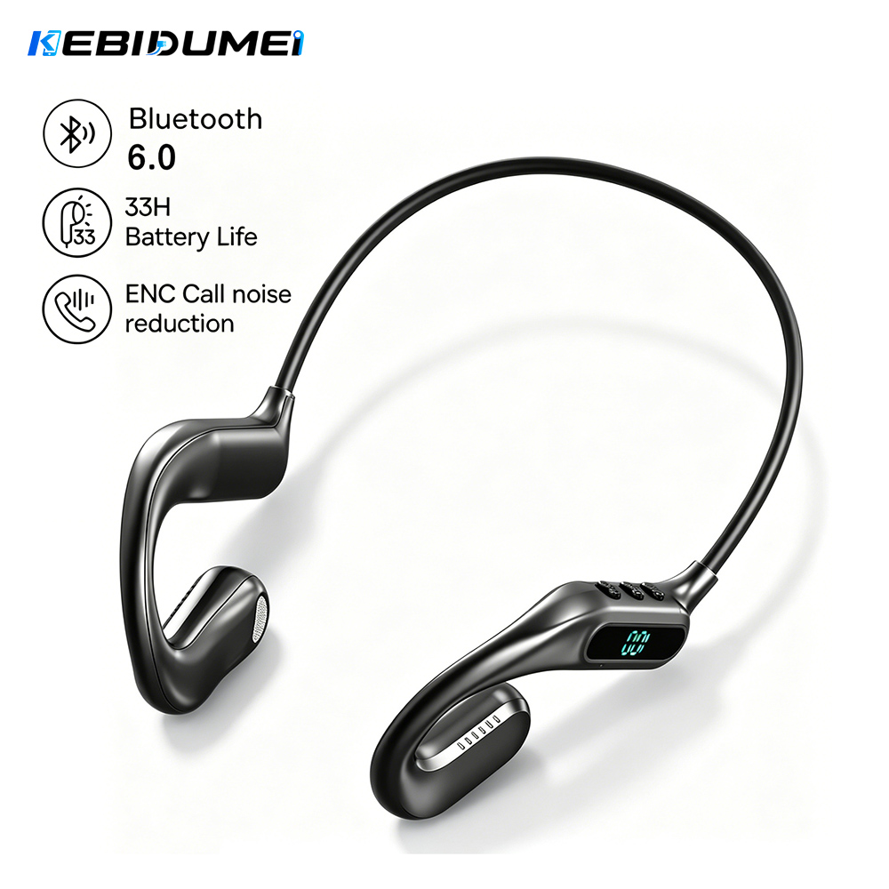 KEBIDUMEI Headphone Bluetooth  - Bone Conduction Running Headphones ulasan dan harga
