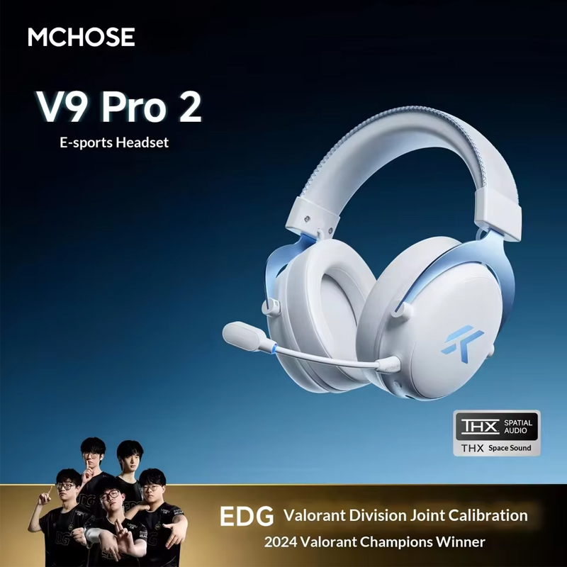 MCHOSE V9 Pro 2, Headset Gamin - Anc Wireless Over Ear Headphones ulasan dan harga
